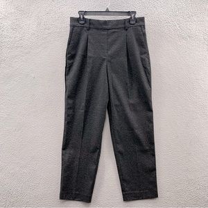 Loft NWT Pleated Front Pants Women’s M Black Glitter Pull On High Rise Stretch
